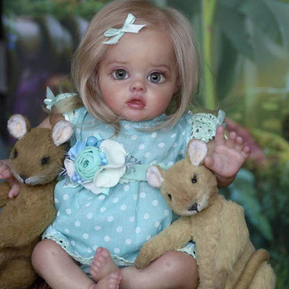 12 Inch Sweet Sunny Short Brown Hair Open Eyes Reborn Dolls Girls