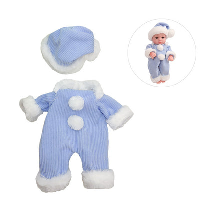 Warm Jumpsuit with Hat for 12 inch/30cm Reborn Dolls