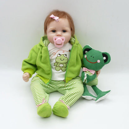 22 inch 55cm Reborn Doll Girls with frog gift