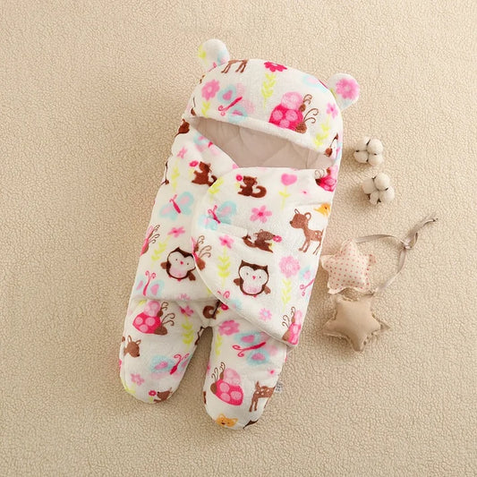 Printed Flannel Split Leg Sleeping Bag for 16 to 24 inch Reborn Dolls