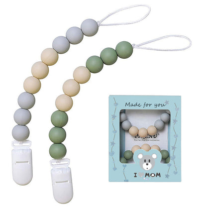 2 Pieces Silicone Pacifier Chain