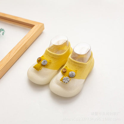 Warm cartoon cat soft sole baby shoes