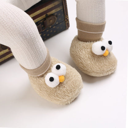 Cute Plush Soft Sole Shoes with Big Eyes for 20-24 inch Reborn Dolls