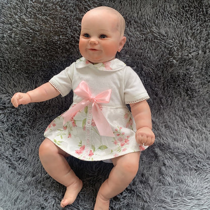 50CM Reborn Dolls Girls Maddie Hand drawing hair with chubby face