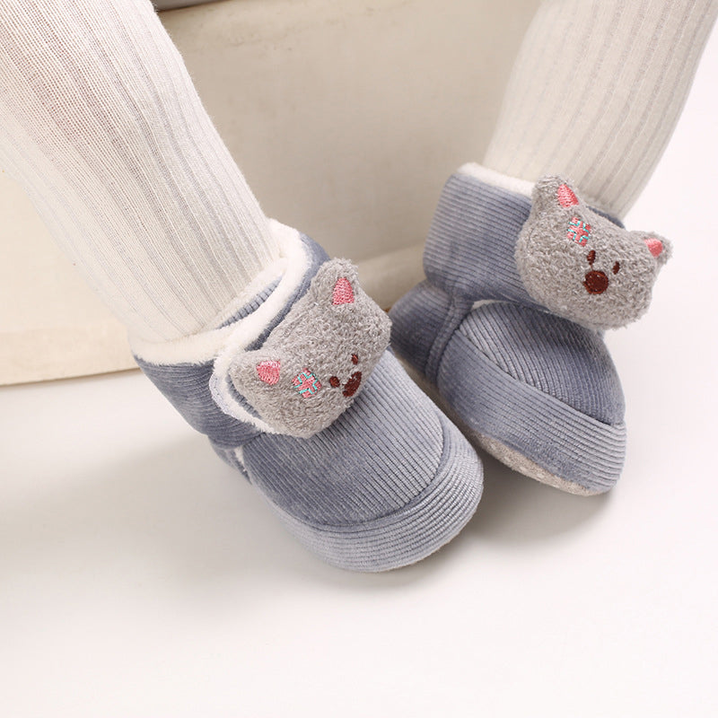 Cute plush soft sole shoes for 20-24 inch Reborn Dolls