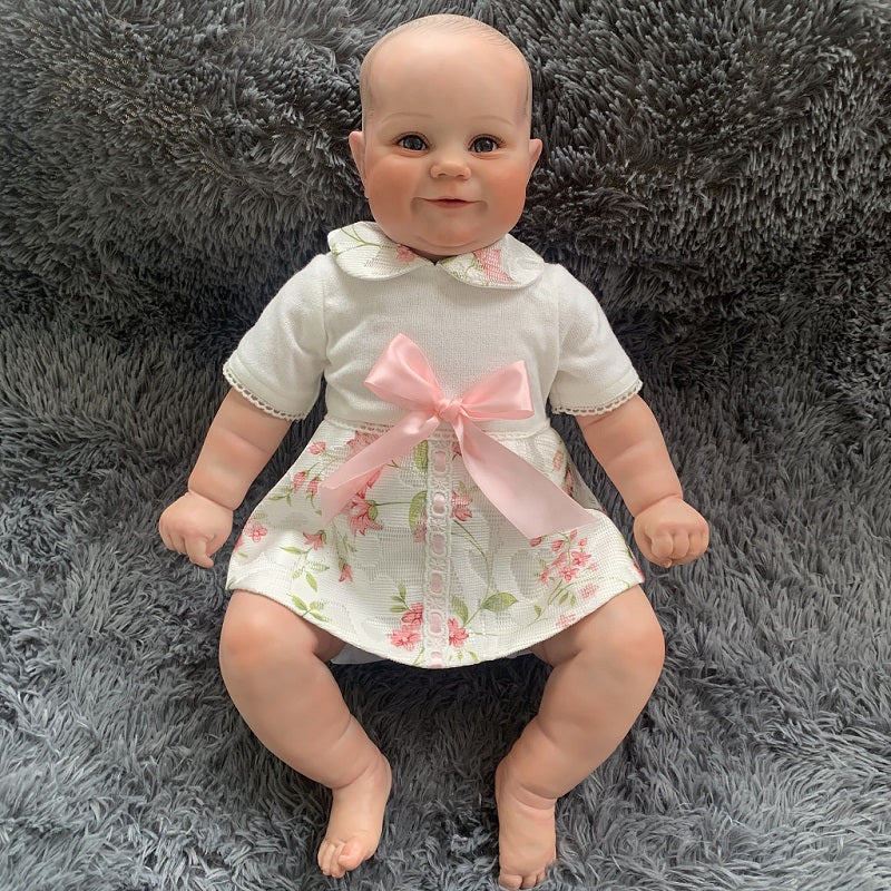 50CM Reborn Dolls Girls Maddie Hand drawing hair with chubby face