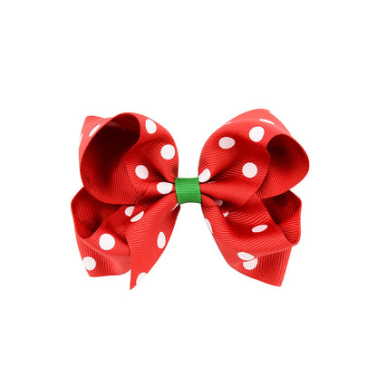 Christmas bow 4.5 cm hairpin