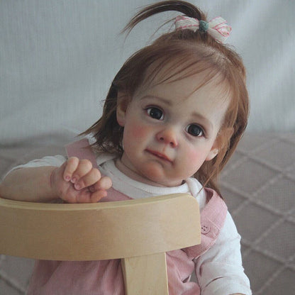 22 Inch Sweet Larry Brown Eyes Reborn Doll Girls