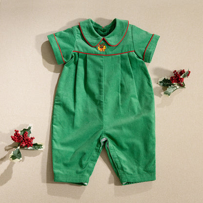 Christmas short sleeve jumpsuits for 27-28 inch dolls