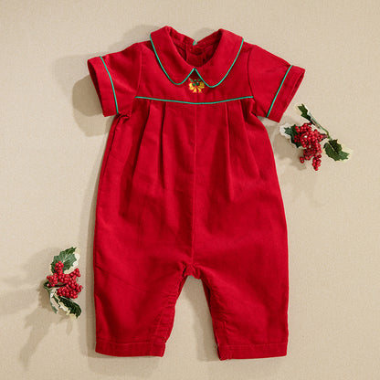 Christmas short sleeve jumpsuits for 27-28 inch dolls