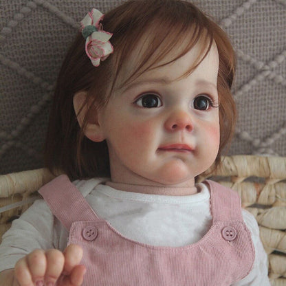 22 Inch Sweet Larry Brown Eyes Reborn Doll Girls