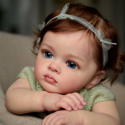 22 Inch Judith Brown Hair Beautiful Girl Reborn Doll