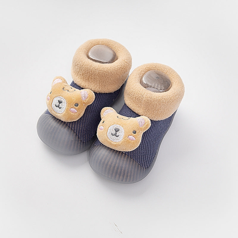 Warm cartoon tiger soft sole baby shoes