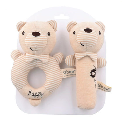 Color knitted baby comfort toy