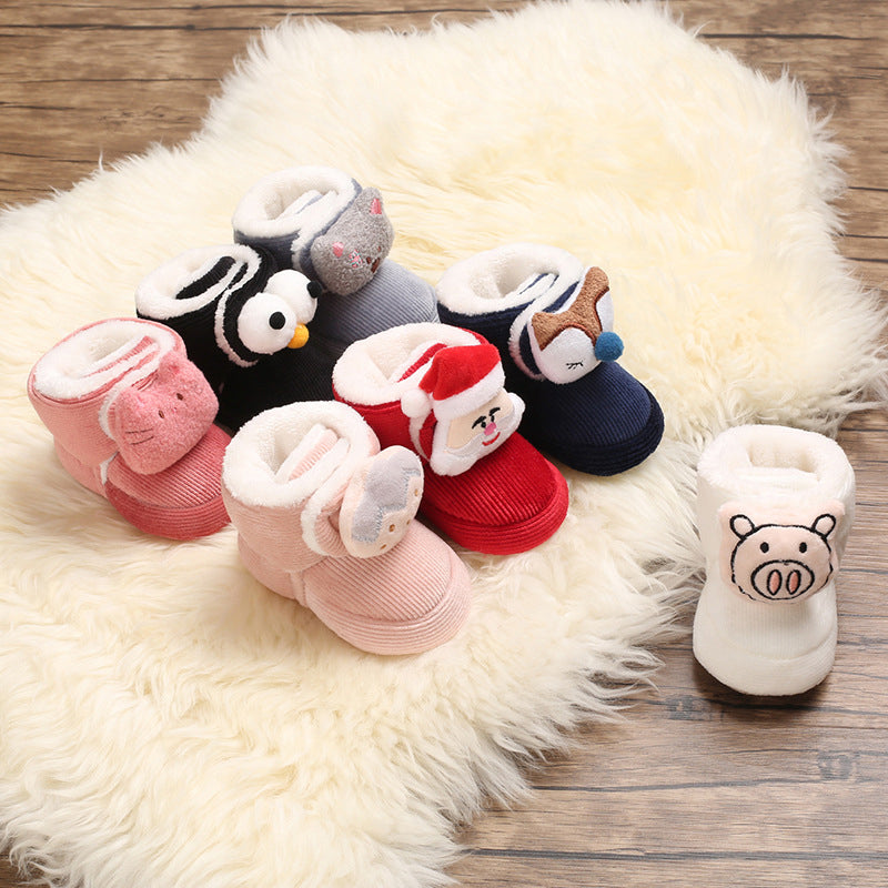 Cute plush soft sole shoes for 20-24 inch Reborn Dolls