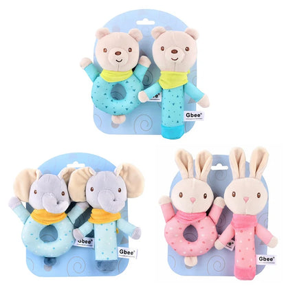 Color knitted baby comfort toy