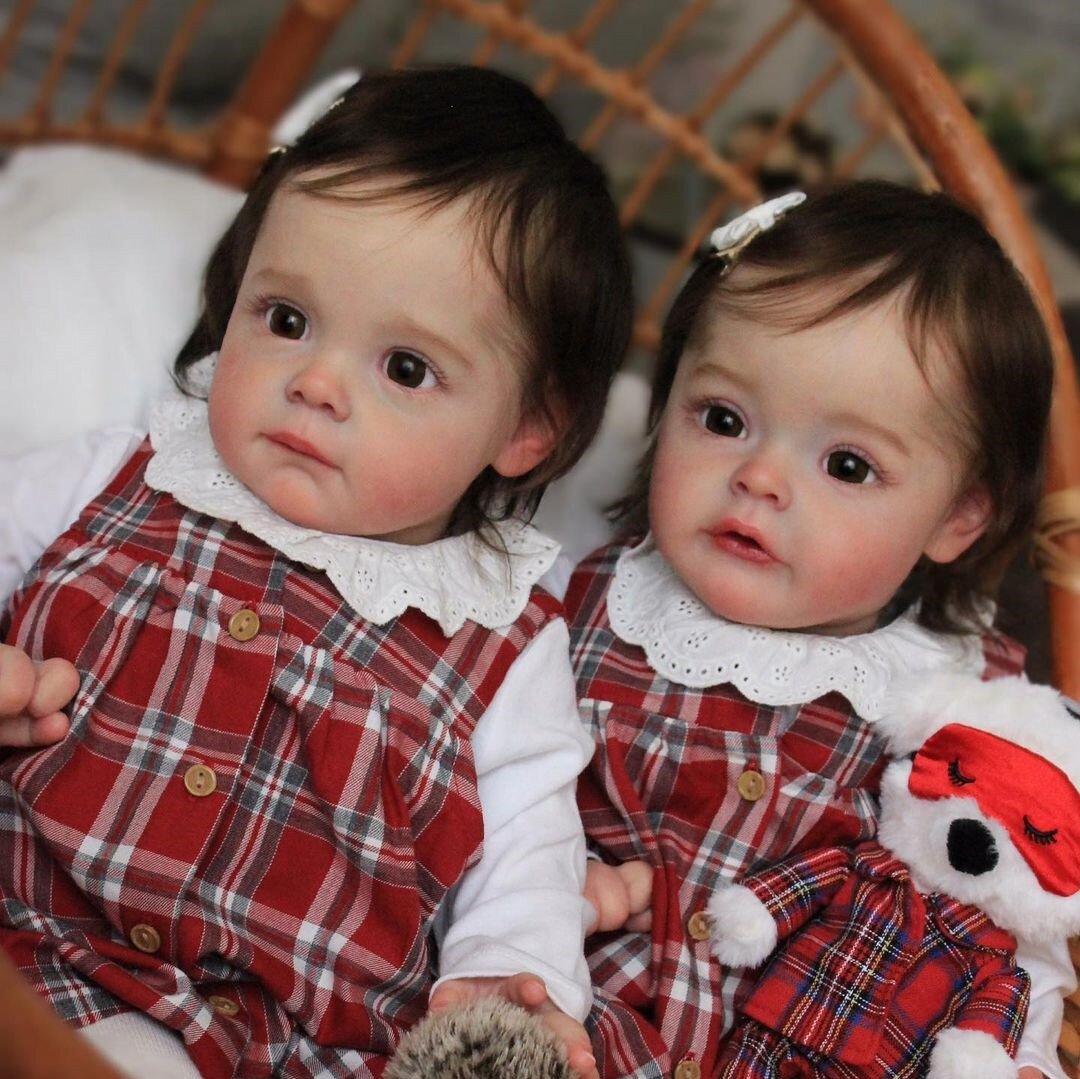 24 inch Twins Cute Reborn Dolls Trina and Lilah Twin Sisters: Maggie and Suesue