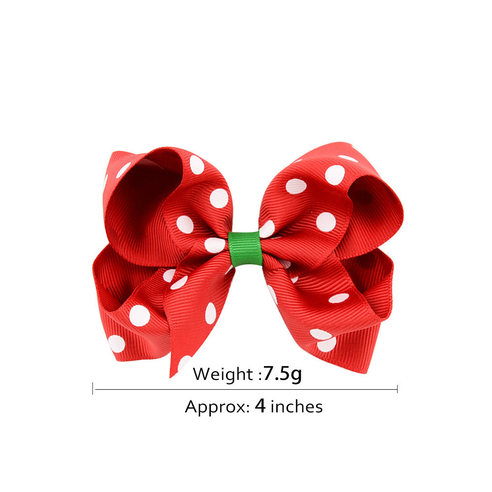 Christmas bow 4.5 cm hairpin