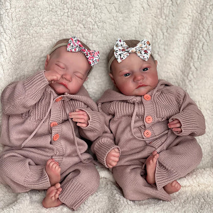 18 inch Lifelike Allen and Andre Reborn Twins Boy Doll