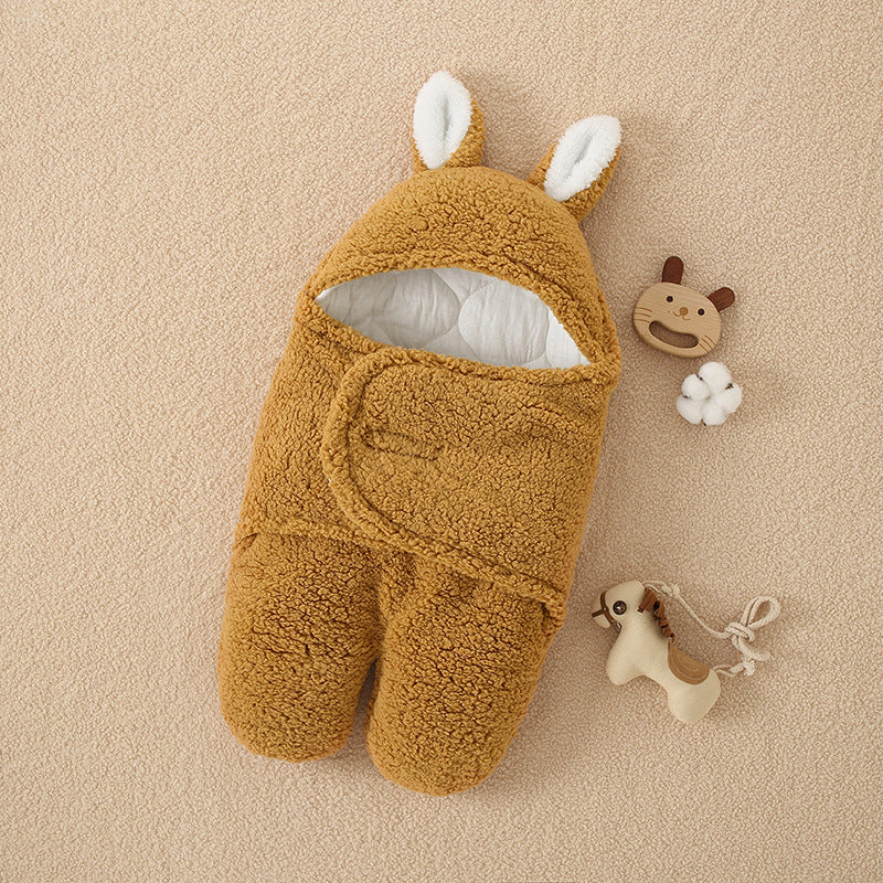 Split Legs Big Ears Plush Sleeping Bag for 16 to 24 inch Reborn Dolls