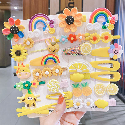 14pcs Cute Kids Cartoon BB Hairpin Set