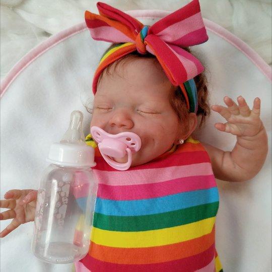 Bambola Reborn Little Rylie da 20'' con vestiti natalizi