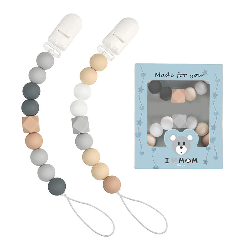 2 Pieces Silicone Pacifier Chain