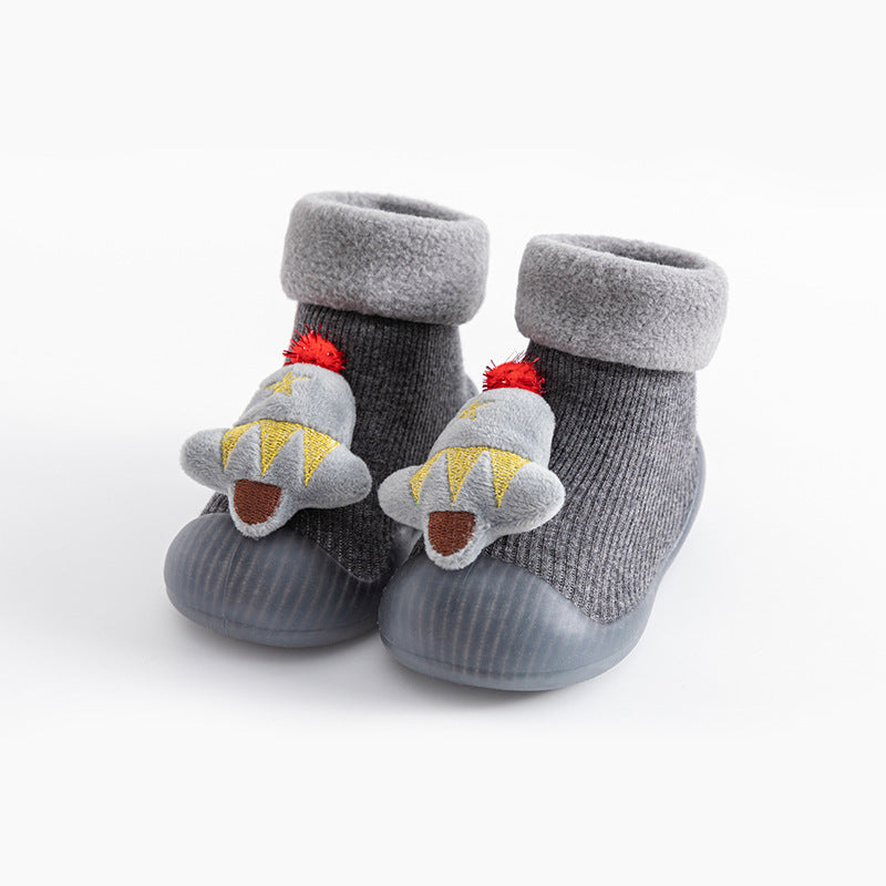 Christmas cartoon soft soled baby shoes