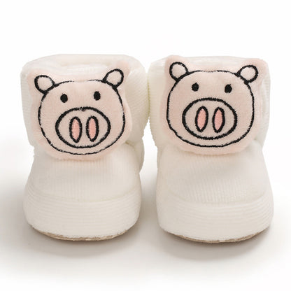 Cute plush soft sole shoes for 20-24 inch Reborn Dolls