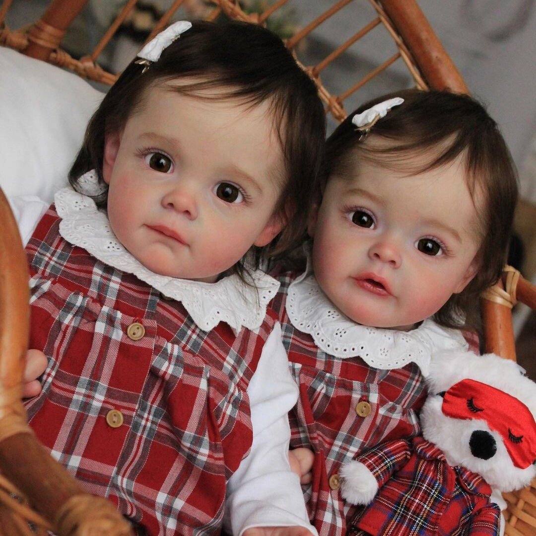 24 inch Twins Cute Reborn Dolls Trina and Lilah Twin Sisters: Maggie and Suesue