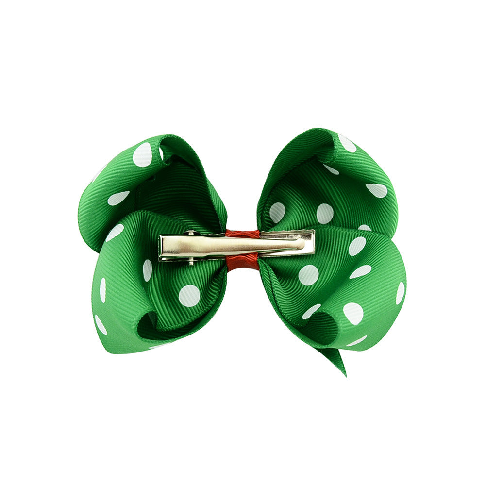 Christmas bow 4.5 cm hairpin