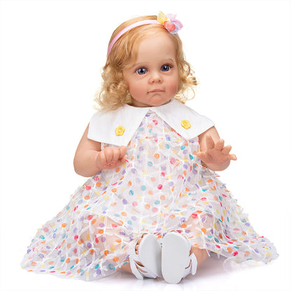 22 inch lifelike reborn Girl dolls with laurel blonde hair