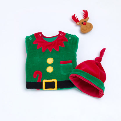 Long Sleeve Coral Fleece Christmas Jumpsuit for 20-27 inch Dolls