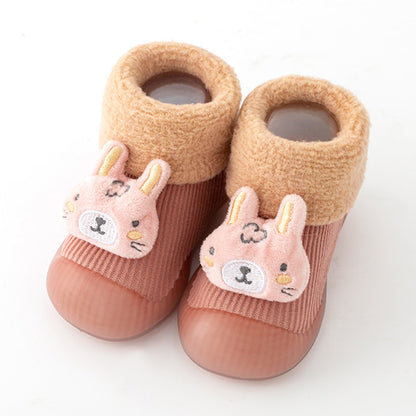 Warm cartoon tiger soft sole baby shoes