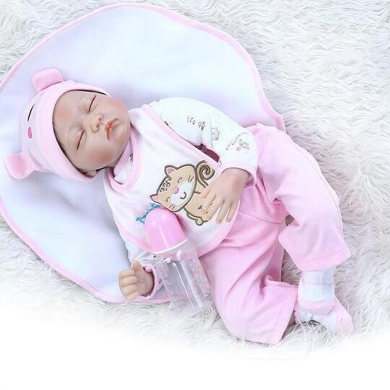 22 inches 55 cmes Soft reborn baby girl doll