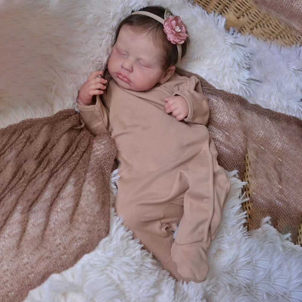 20 inch Cute Ina Reborn Doll Girls with Closed Eyes