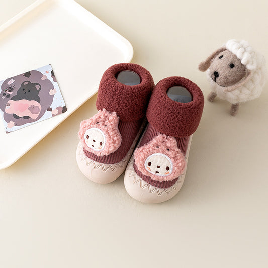 Warm soft soled baby shoes for cartoon doll