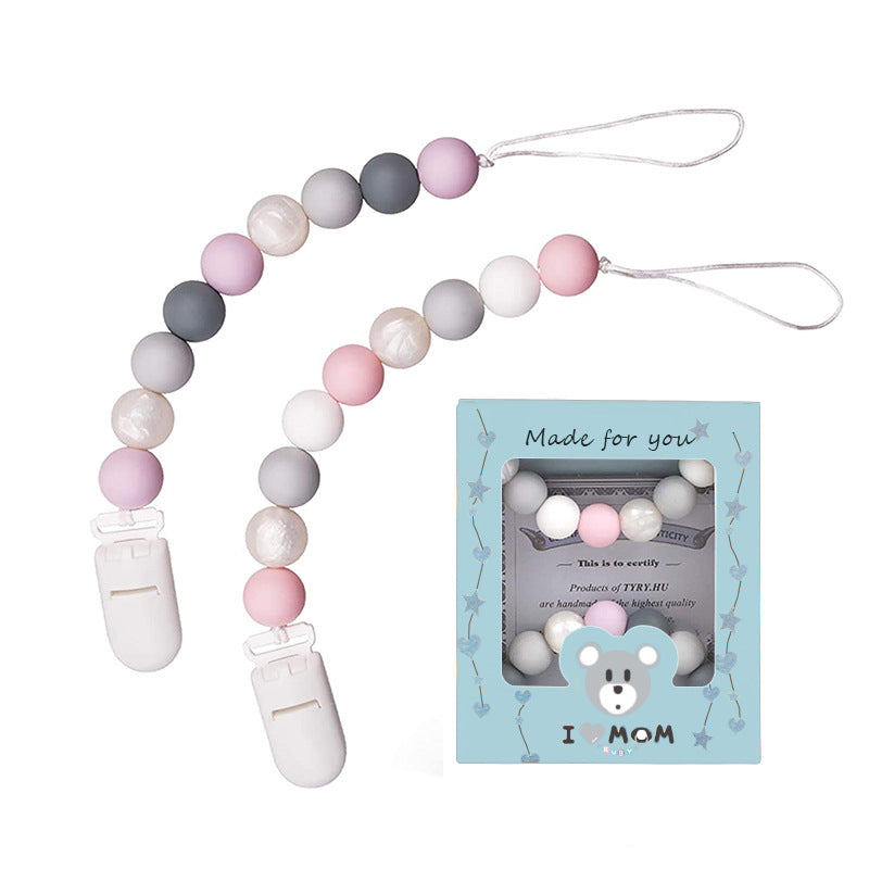 2 Pieces Silicone Pacifier Chain