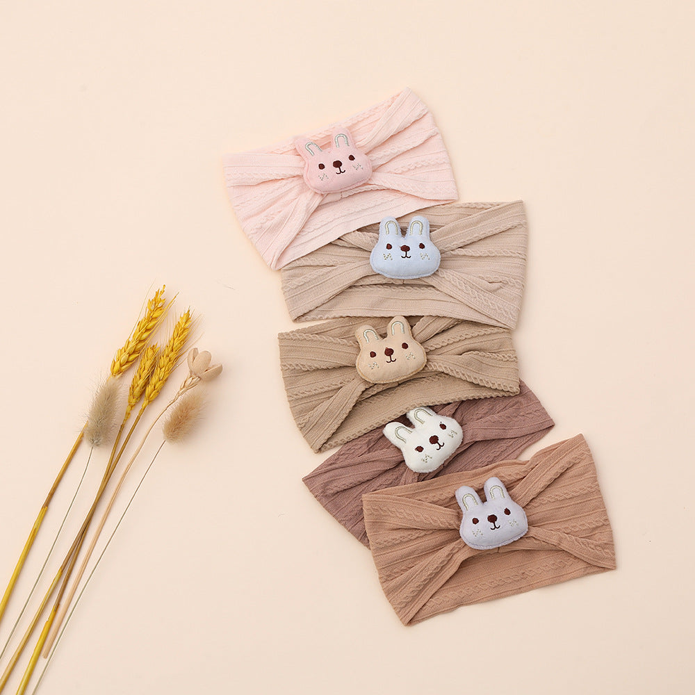 Cute nylon hair band with bunny