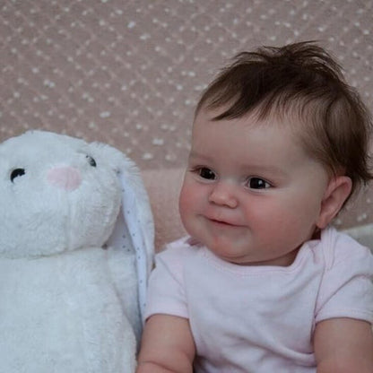 20 Inch Brown Haired Reborn Doll with Lifelike Open Eyes Philippa