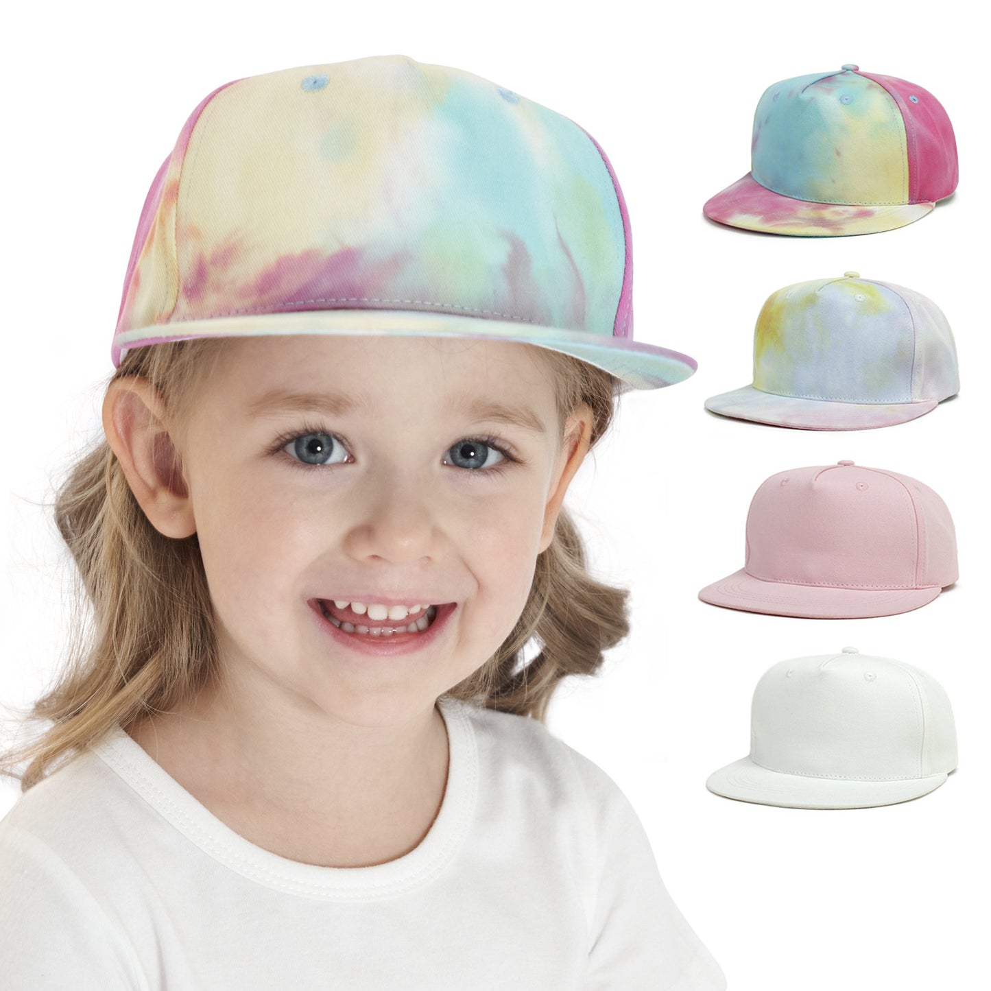 Berretto da baseball per bambini tinta unita Tie Dye Hip Hop