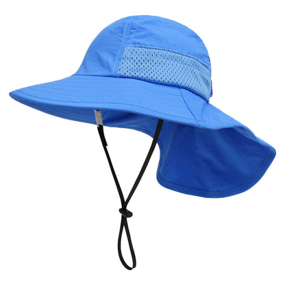 Cappello a secchiello per bambini con protezione solare in mesh leggero e traspirante