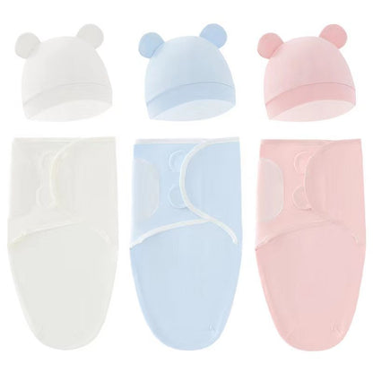 Set of 2 pieces sleeping bag changing table for newborn baby fetal cap