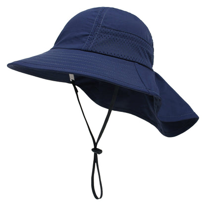 Cappello a secchiello per bambini con protezione solare in mesh leggero e traspirante