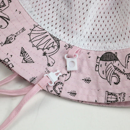 Children's sun hat with cartoon print