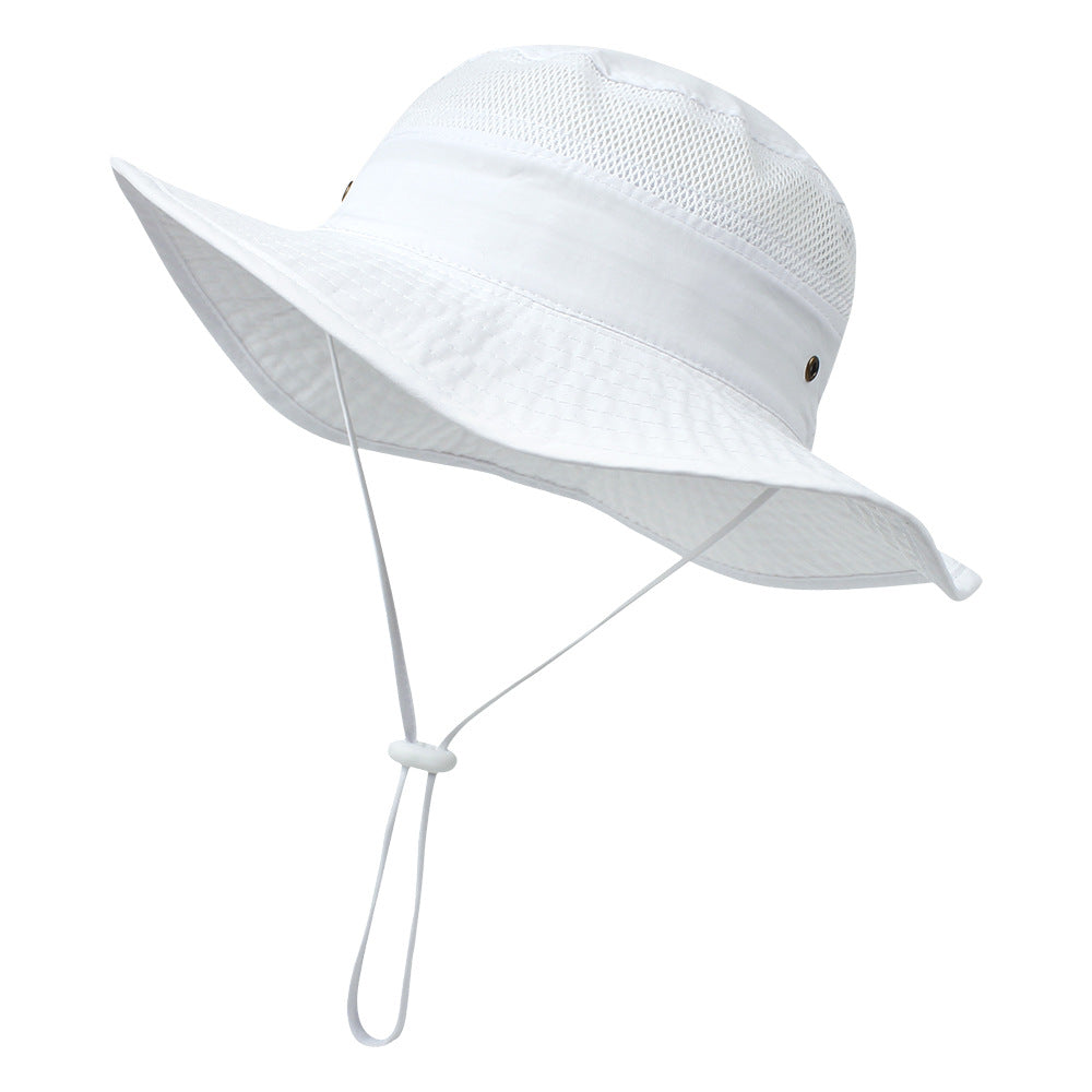 Outdoor kids sun hat with mesh joints