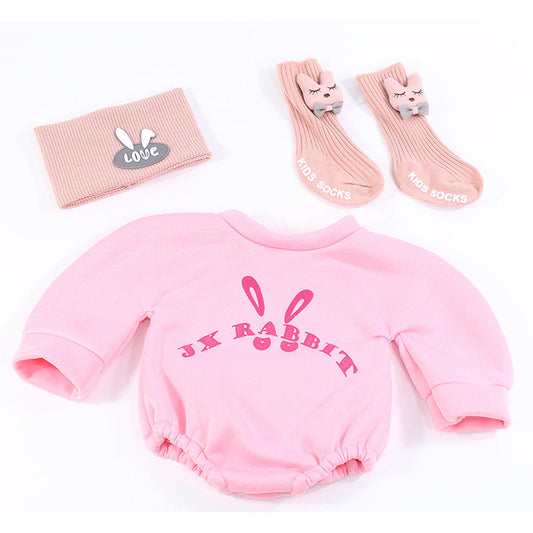 3 Pieces Cartoon Reborn Doll Clothes for 22-24 inch Reborn Dolls