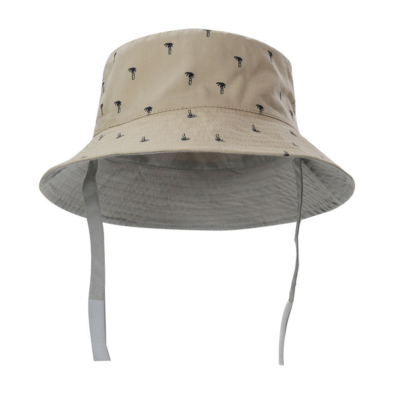 Thin printed double-sided sun hat for kids