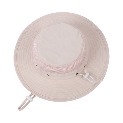 Outdoor kids sun hat with mesh joints