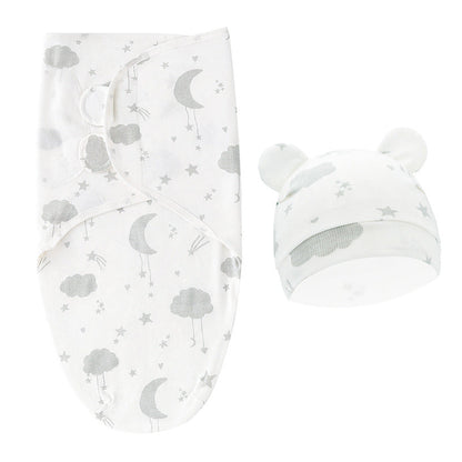 Star Newborn baby changing sleeping bag with fetal cap set of 2 pieces